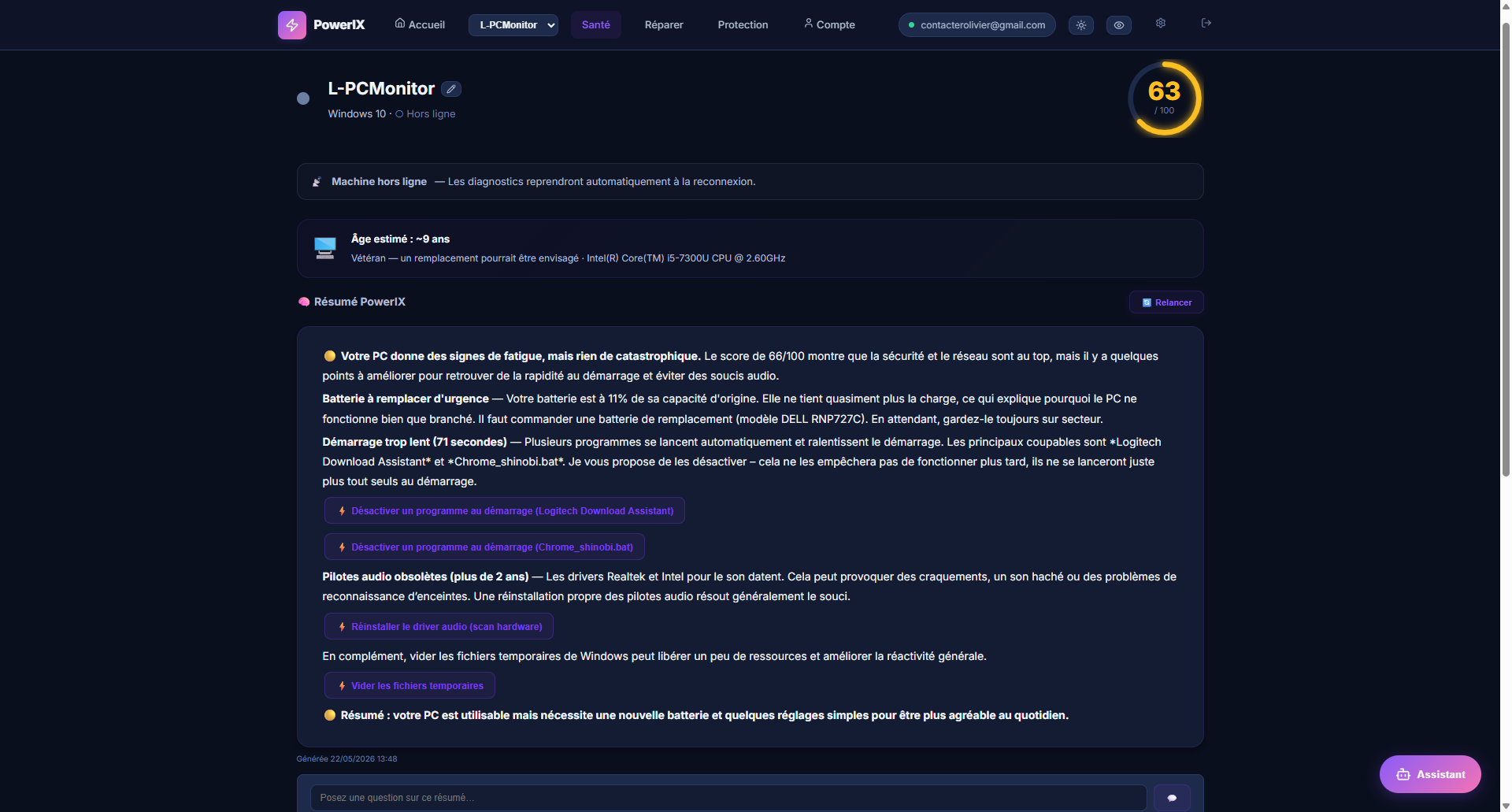 Dashboard PowerIX
